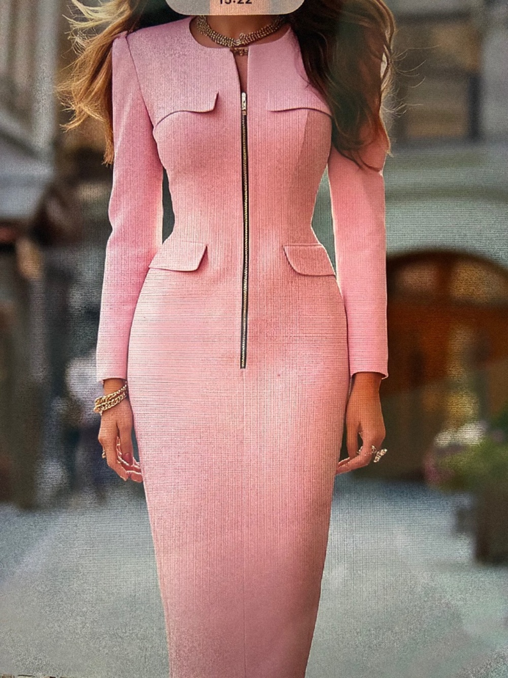 Pink zipper dress from mooyius
